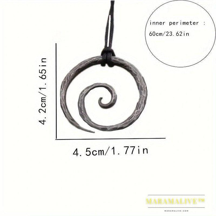 Fashion Retro Spiral Symbol Necklace