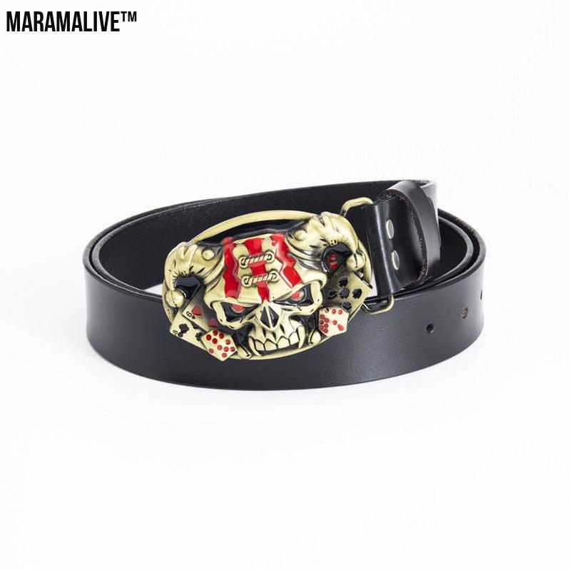 Fashion Simple Skull Shape Leather Belt