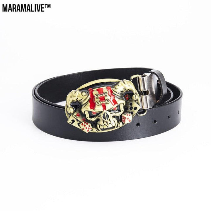 Fashion Simple Skull Shape Leather Belt