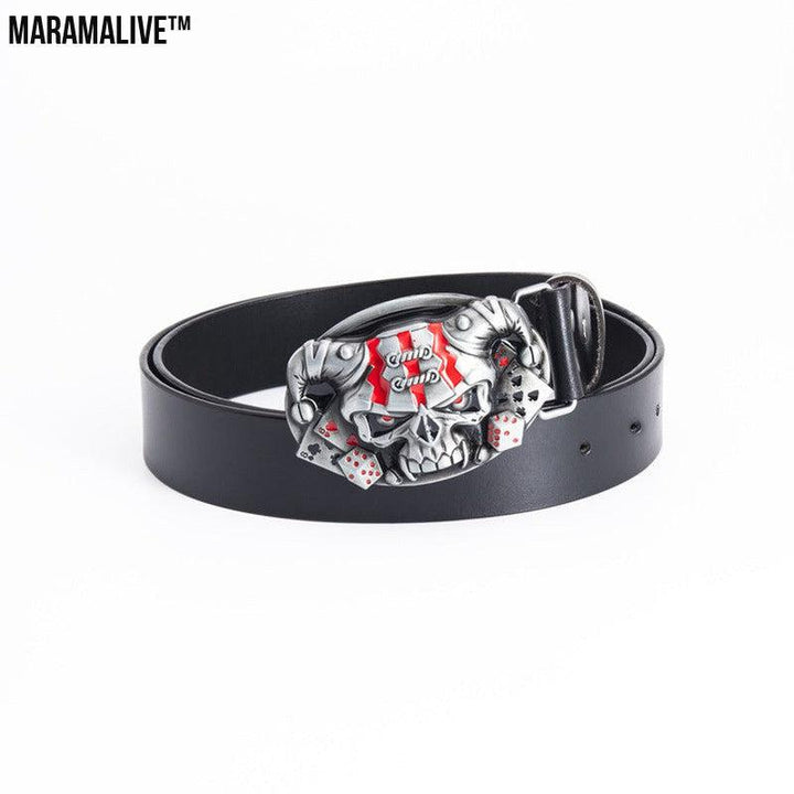 Fashion Simple Skull Shape Leather Belt