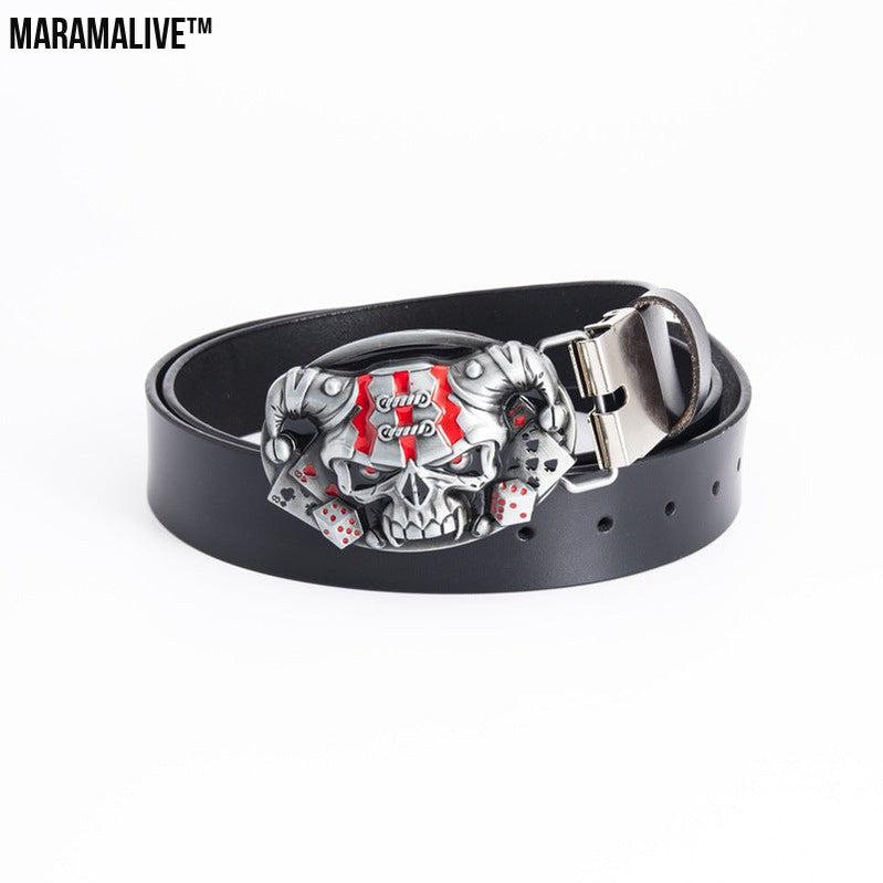 Fashion Simple Skull Shape Leather Belt