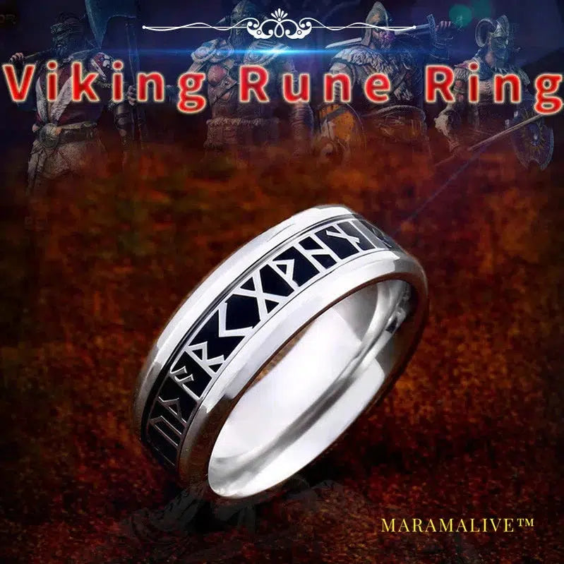 Fashion Style MEN and women fashion Odin Jewelry Norse Viking Female Amulet Rune words Rings