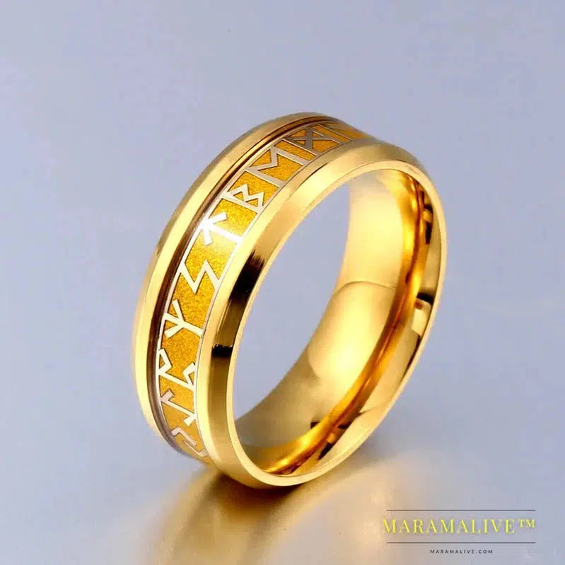 Fashion Style MEN and women fashion Odin Jewelry Norse Viking Female Amulet Rune words Rings