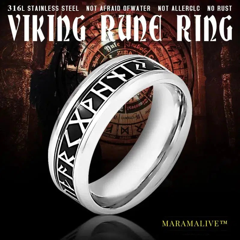 Fashion Style MEN and women fashion Odin Jewelry Norse Viking Female Amulet Rune words Rings