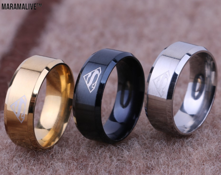 Fashion Titanium Steel Ring 316L Stainless Steel S Shape Men's Ring