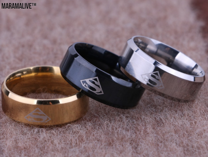 Fashion Titanium Steel Ring 316L Stainless Steel S Shape Men's Ring