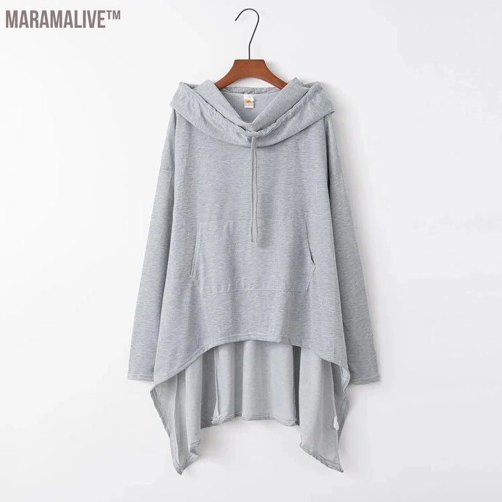 Fashion Trends New European and N Pure Color Long Hoodie