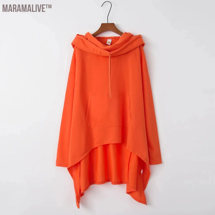 Fashion Trends New European and N Pure Color Long Hoodie