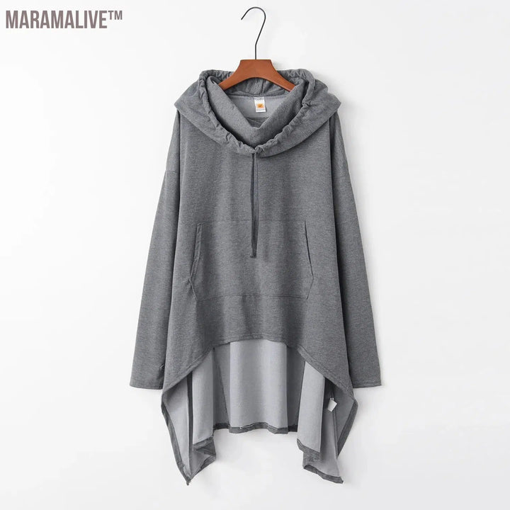 Fashion Trends New European and N Pure Color Long Hoodie