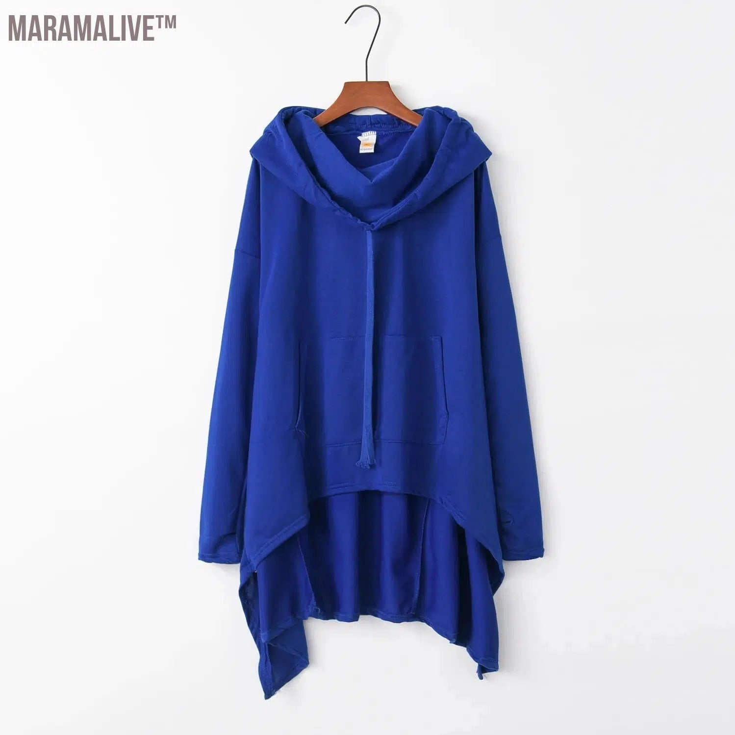 Fashion Trends New European and N Pure Color Long Hoodie