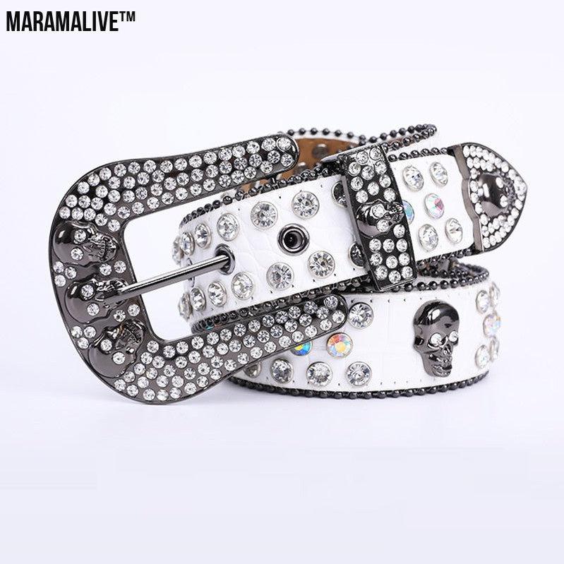 Fashionable And Popular Skull Rhinestone Belt