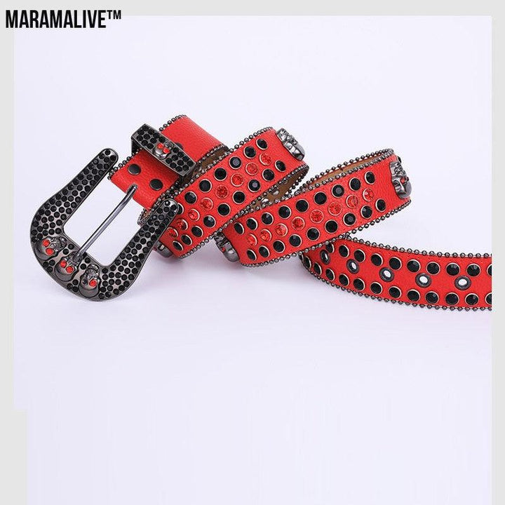 Fashionable And Popular Skull Rhinestone Belt