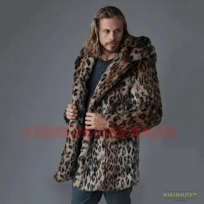 Faux Mink Leopard Fur Coat: A Winter Essential for Fashion Forward Men