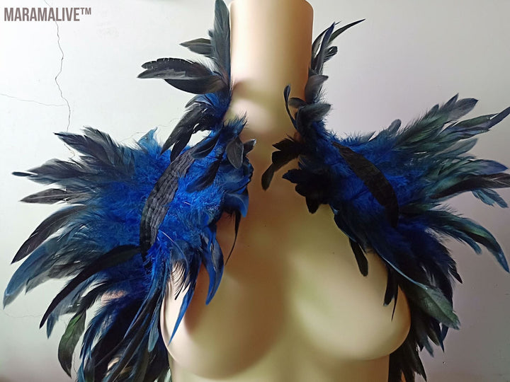 Feather Shawl Cloak Cape Scarf