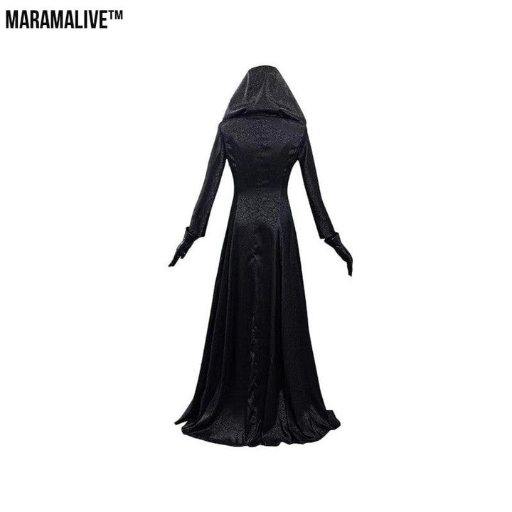 Female Black Vampire Long Dress Halloween Costume