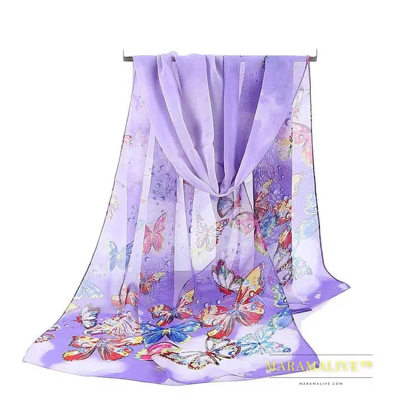 Floral sunscreen scarf gift - The perfect floral sun protection scarf gift for her