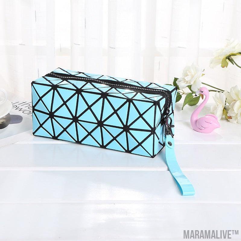 Geometric Storage Cosmetic Bag Folding Rhombus Makeup Bag Creative Portable Handbag