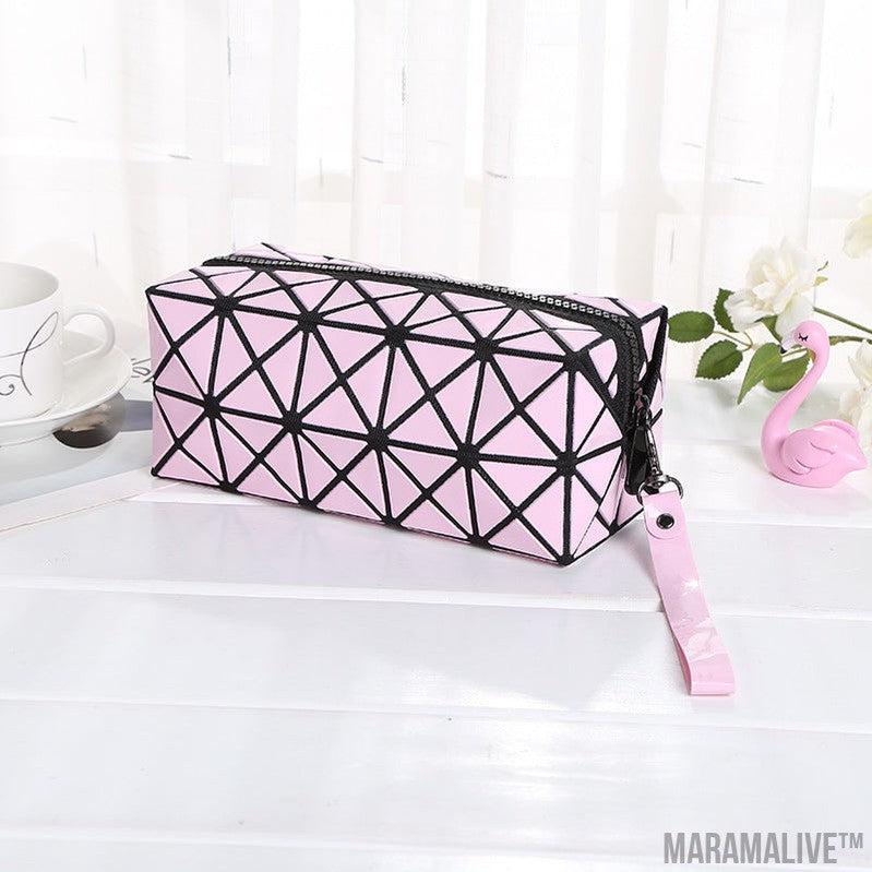 Geometric Storage Cosmetic Bag Folding Rhombus Makeup Bag Creative Portable Handbag