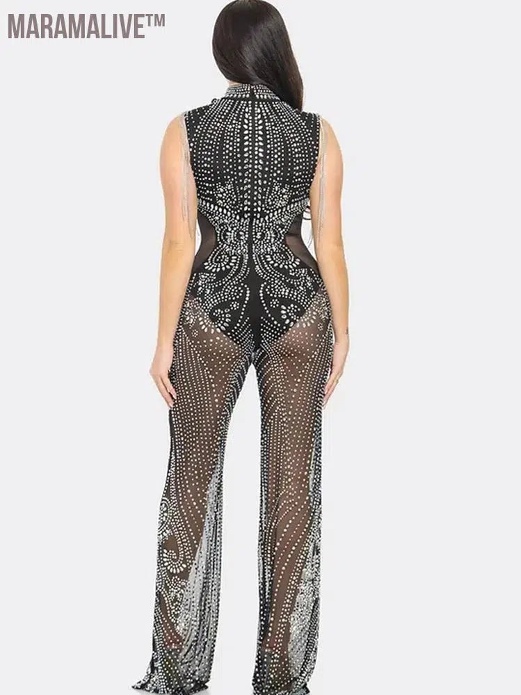 Glamorous Mesh Fringe Rompers - Stunning Bohemian Style