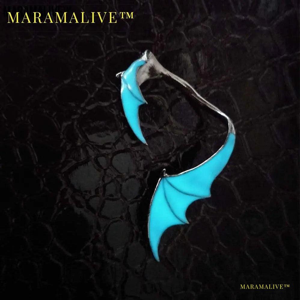 Glow-in-the-Dark Dragon Wing Earring