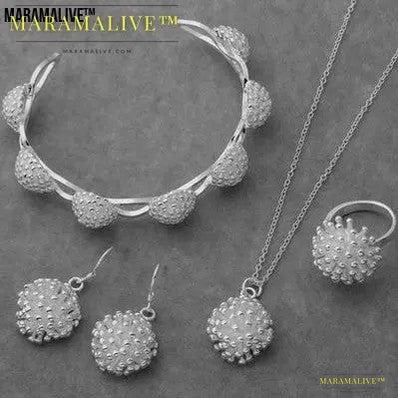 Gorgeous Bracelet pendant necklace ring earring four piece set