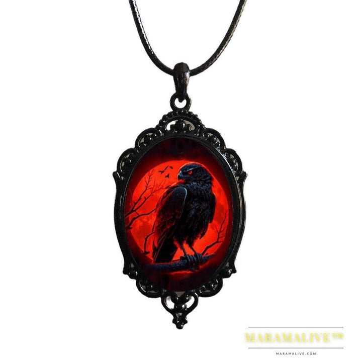 Gothic Acrylic Crow Collar Temperament