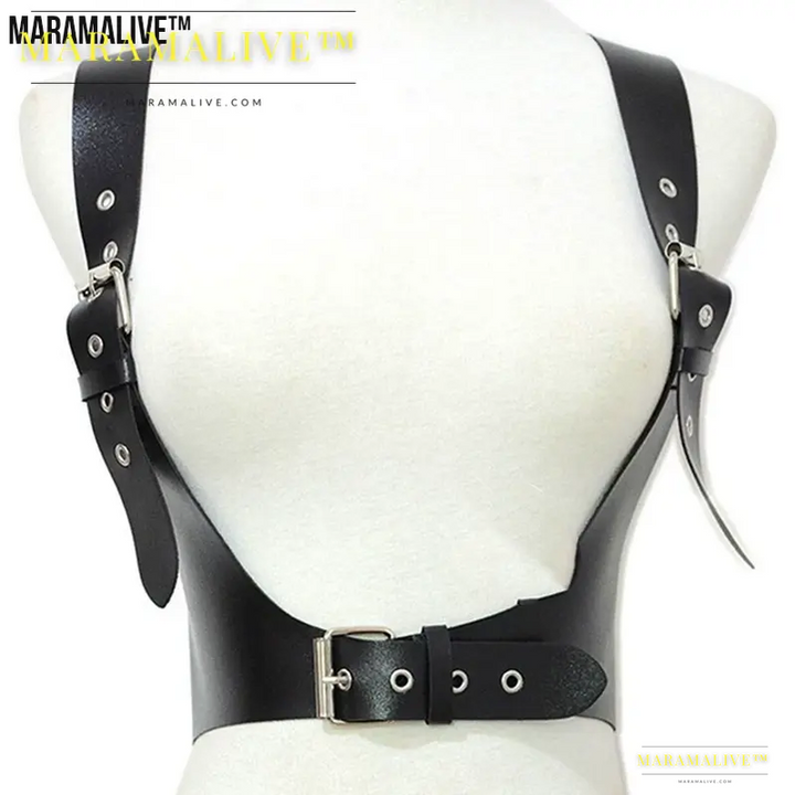 Gothic Bold Strap Vest - Punk Vegan-Friendly Leather Body Belt