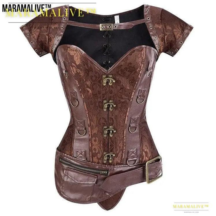 Gothic Costume Corset - Steampunk Cosplay Bustier