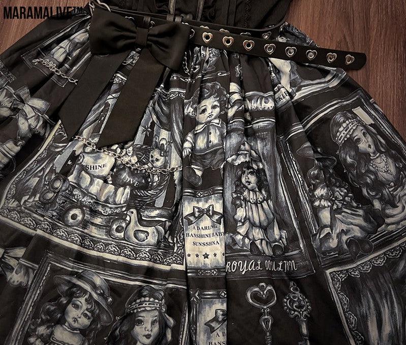 Gothic Dark Twelve O'clock Doll Dress