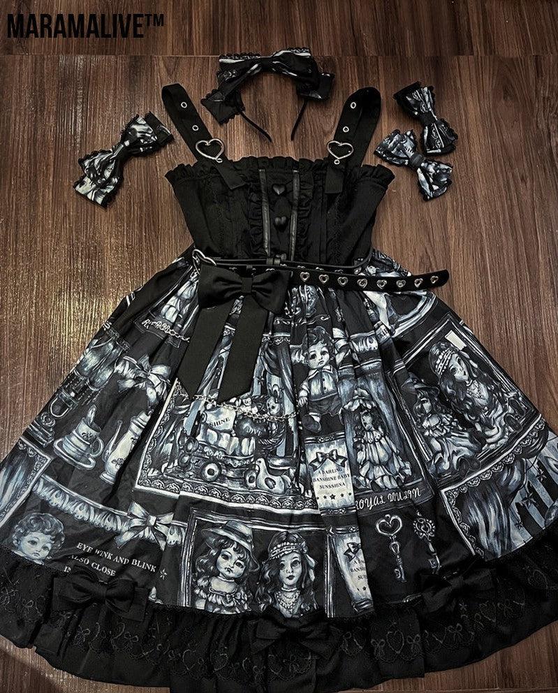 Gothic Dark Twelve O'clock Doll Dress