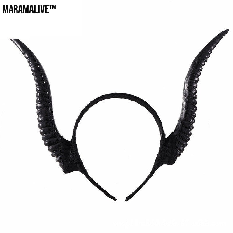 Gothic Devil Horn Headband - Macabre Demon Antler Headpiece