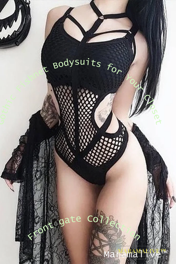 Gothic Fishnet Bodysuits for Your Closet