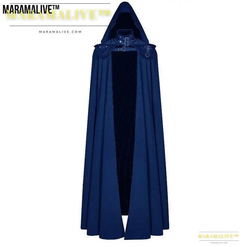 Gothic Halloween Dark Hooded Cloak Robe