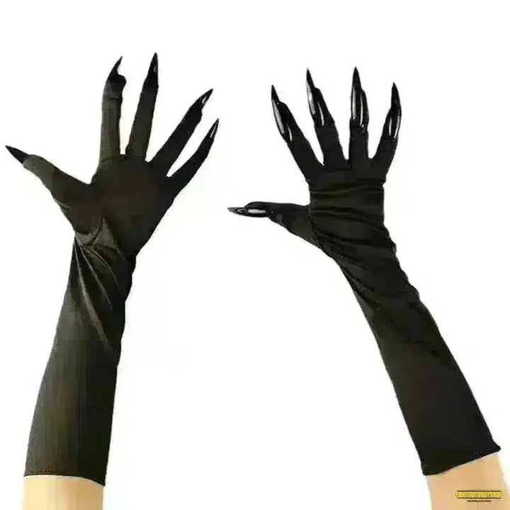 Gothic Halloween Long Claw Gloves - Horrifically Stylish Scary Props for Darkly Dynamic Cosplay & Festival Fun