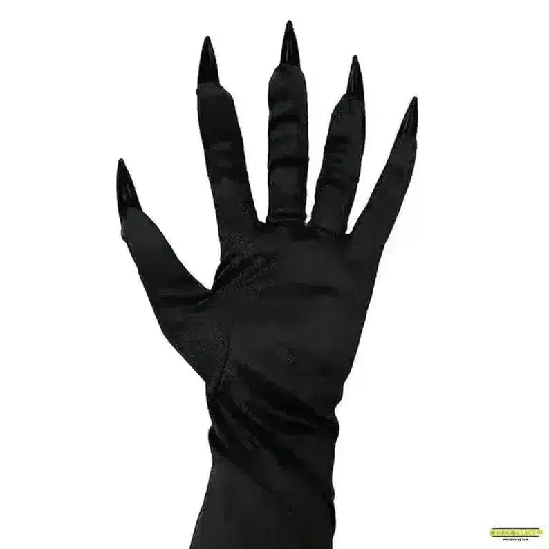 Gothic Halloween Long Claw Gloves - Horrifically Stylish Scary Props for Darkly Dynamic Cosplay & Festival Fun