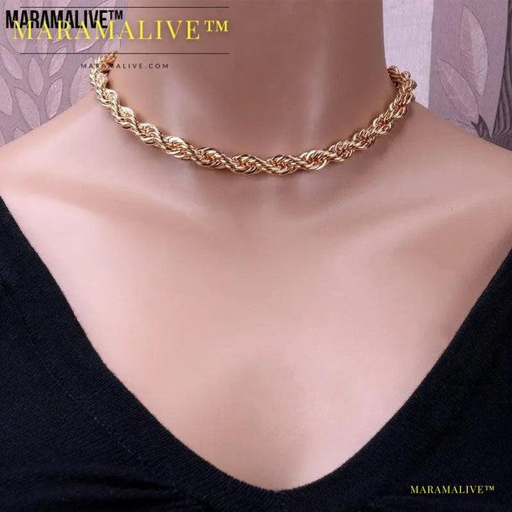 Gothic Rope Chain Choker Necklace