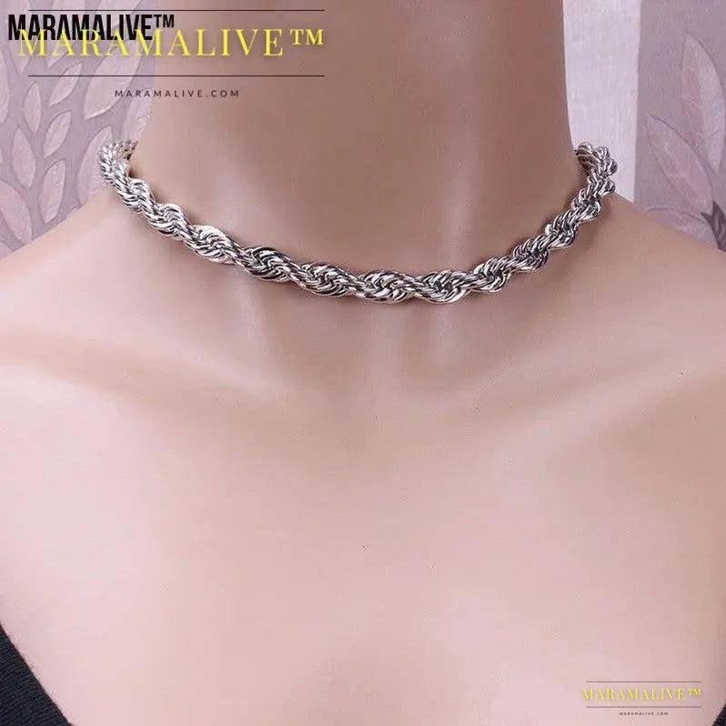 Gothic Rope Chain Choker Necklace