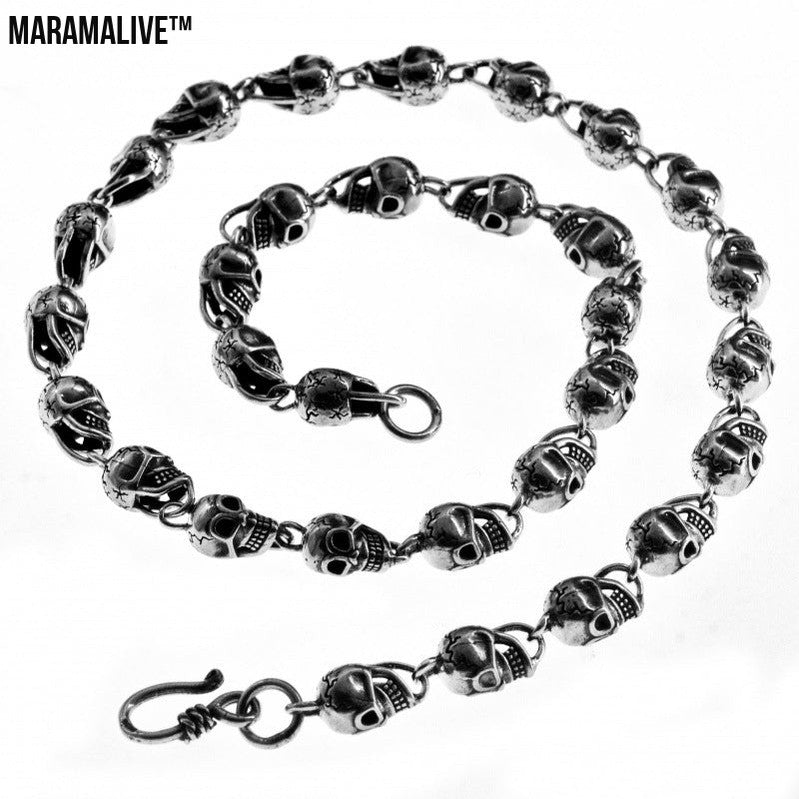 Gothic Skull Silver-plated Necklace | Hip-Hop Retro Jewelry