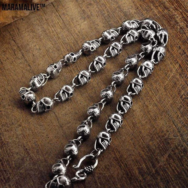 Gothic Skull Silver-plated Necklace | Hip-Hop Retro Jewelry