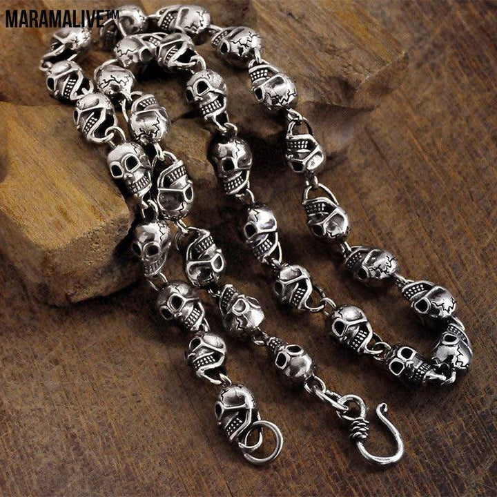 Gothic Skull Silver-plated Necklace | Hip-Hop Retro Jewelry