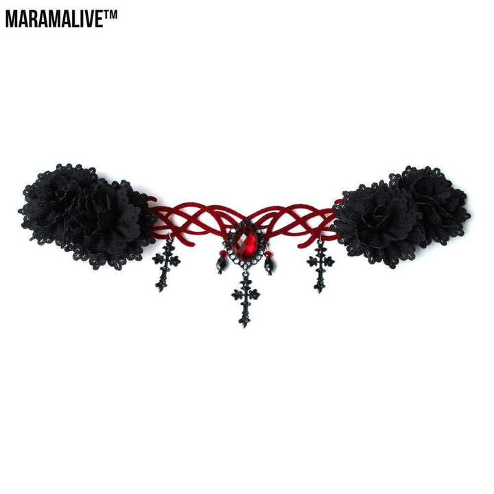 Gothic Style Vampire Death Role Playing Cross Headdress