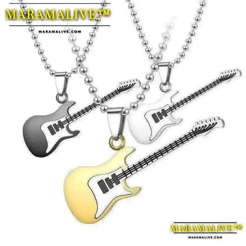 Guitar Pendant Couple Pendant Necklace