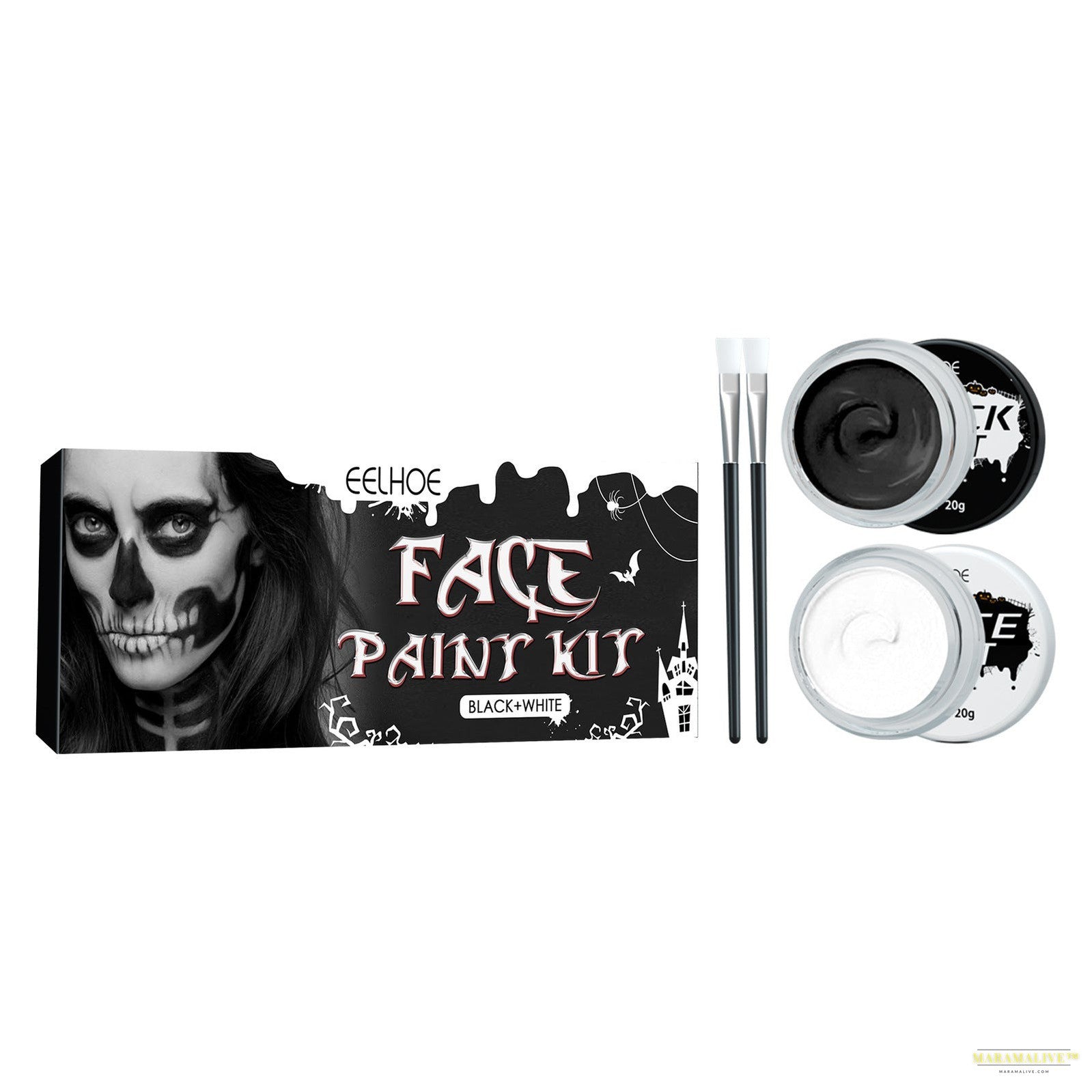 Halloween Black And White Body Painting Makeup Pigment