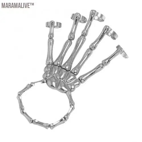 Halloween Bracelet For Women Gothic Punk Hand Skull Skeleton Elasticity Adjustable Bracelet Bangles Femme Party Accessories