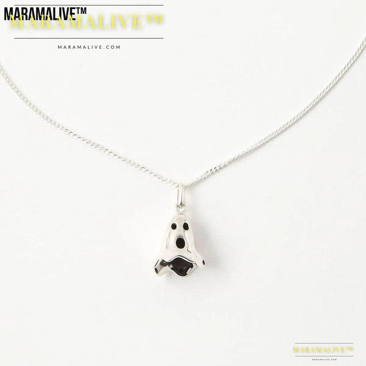 Halloween Cartoon Ghost Pendant Necklace