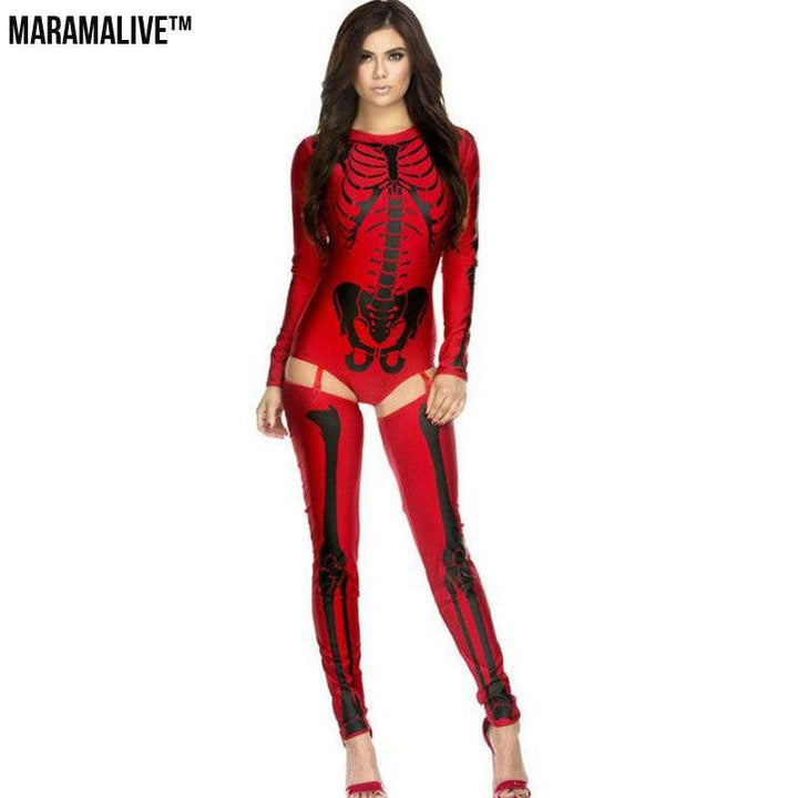 Halloween Cosplay Costume Skull Zombie Uniform