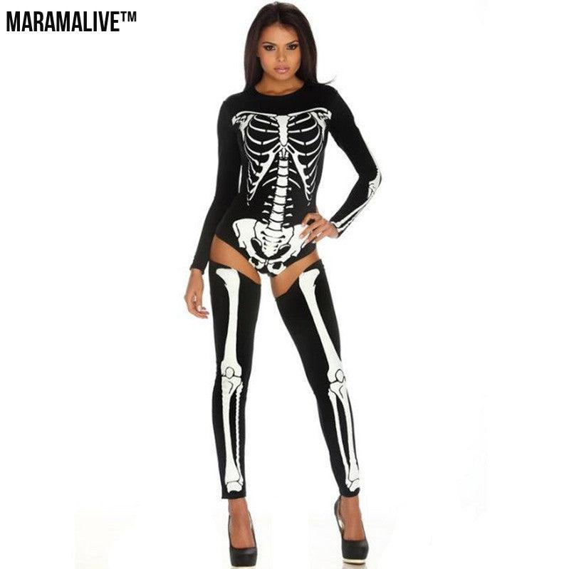 Halloween Cosplay Costume Skull Zombie Uniform