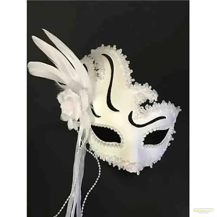 Halloween Masquerade Mask Princess Feather Lace Flowers Fun Mask Nightclub Festival Rave Party For Men Women