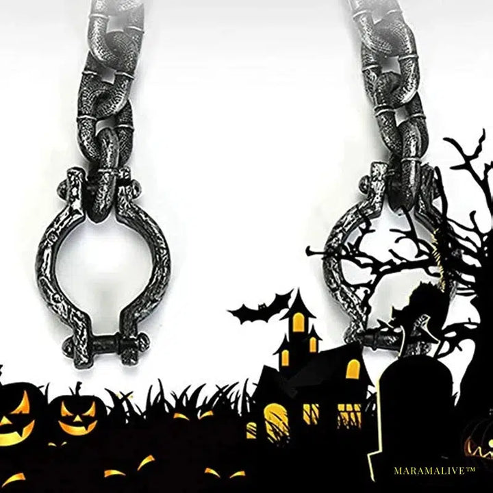 Halloween Performance Props: Dark Gothic Prisoner Handcuffs with Chain Links - Punk Trend