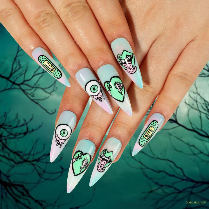 Halloween Wear 3D Stereo Nail Shaped Piece